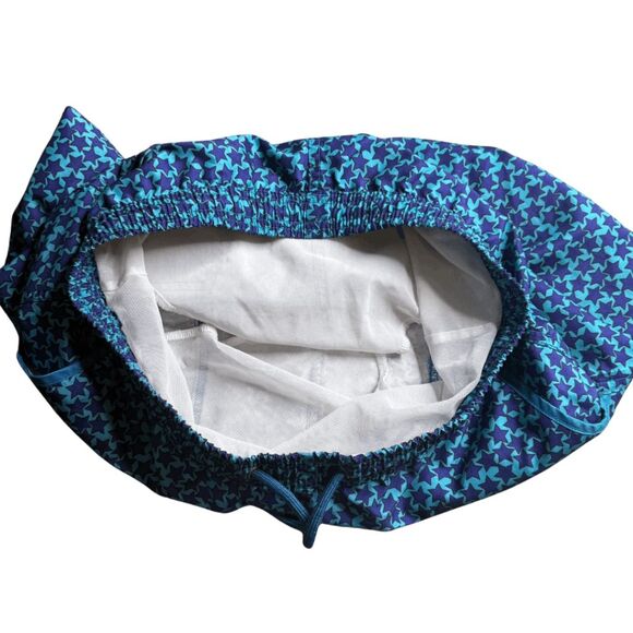 Beach Bros. Men's Star Print Elastic Waist Lined Swim Trunks‎ Blue Purple Medium - Picture 3 of 10